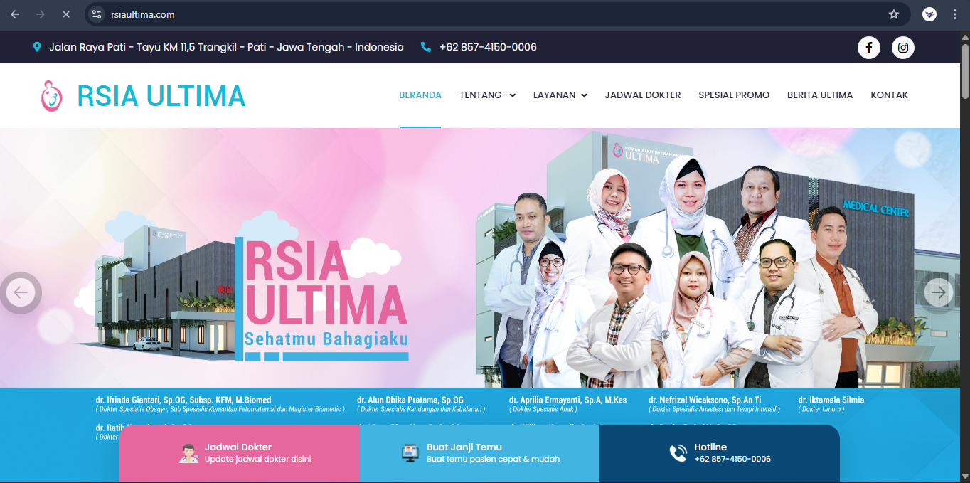 Website Profile RSIA Ultima